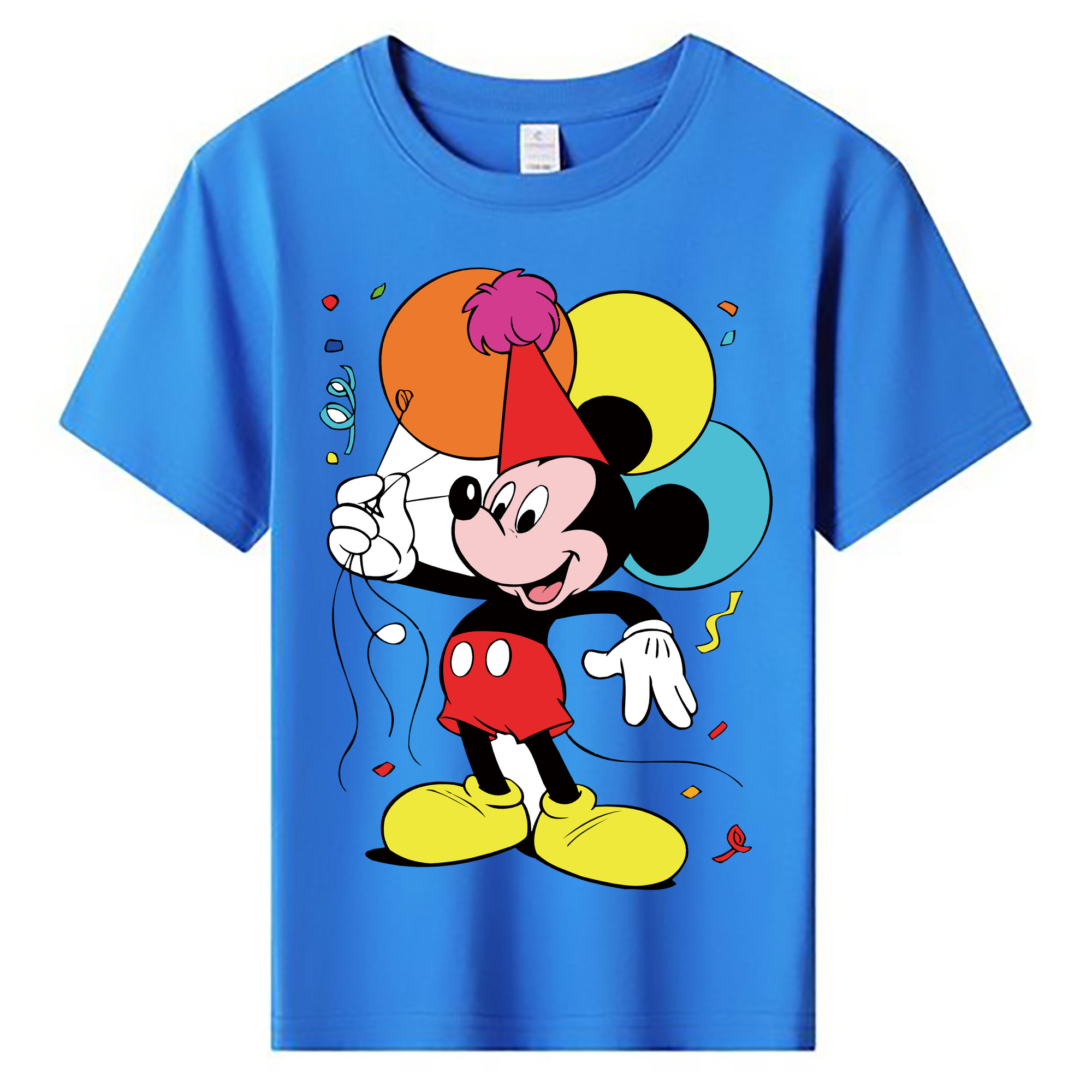 ミッキーマウス Mickey Mouse 綿100％キッズTシャツ（フロントプリント）